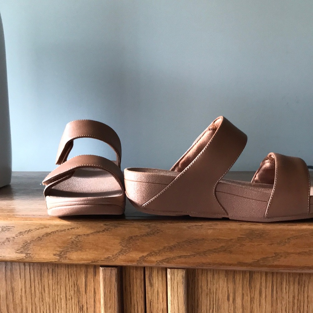 Women’s Brown Slide Sandals with Dual Straps
